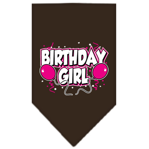 Birthday Girl Screen Print Bandana Cocoa Small